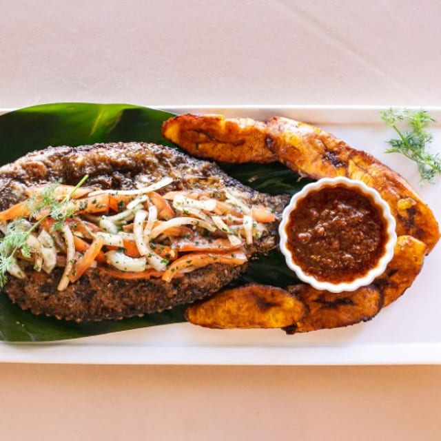 Plantain and Tilapia Fish.