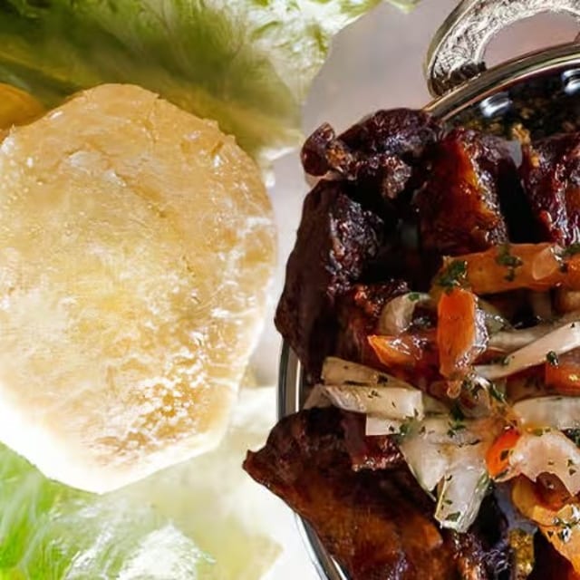 Boiled Yam and Turkey Tail.