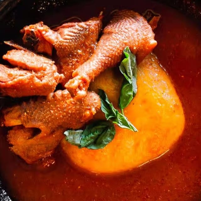 Fufu and Chicken Light Soup.