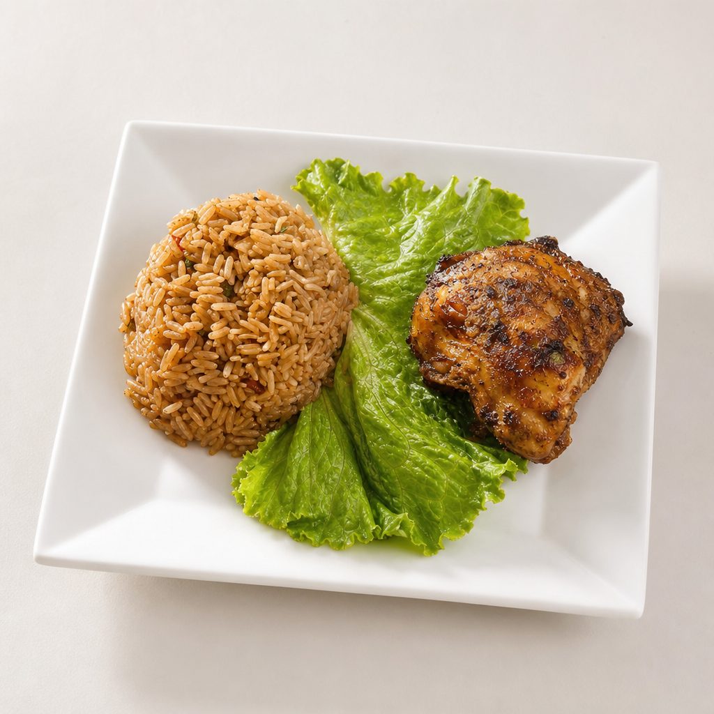 Fried Rice and Grilled Chicken.