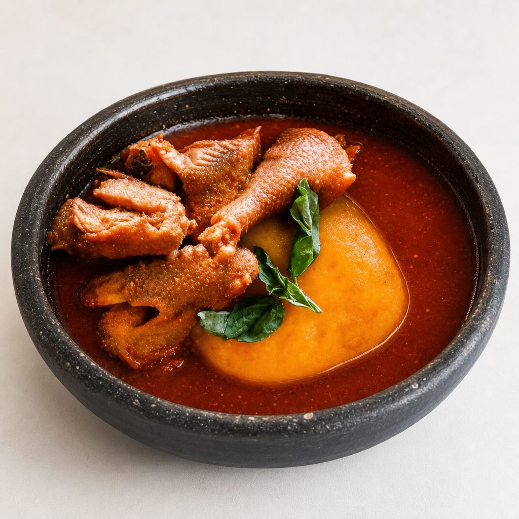 Fufu and Chicken Light Soup.