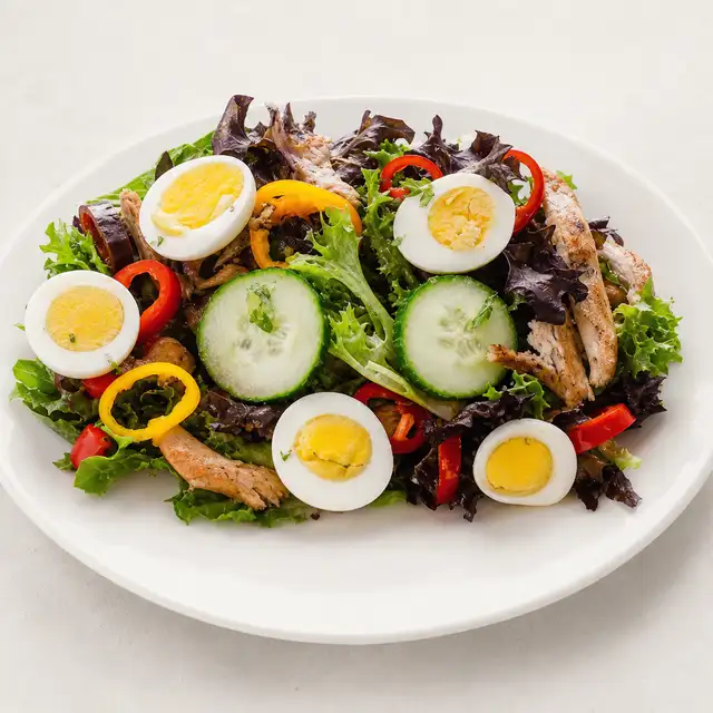 Salad Meal With Chicken.