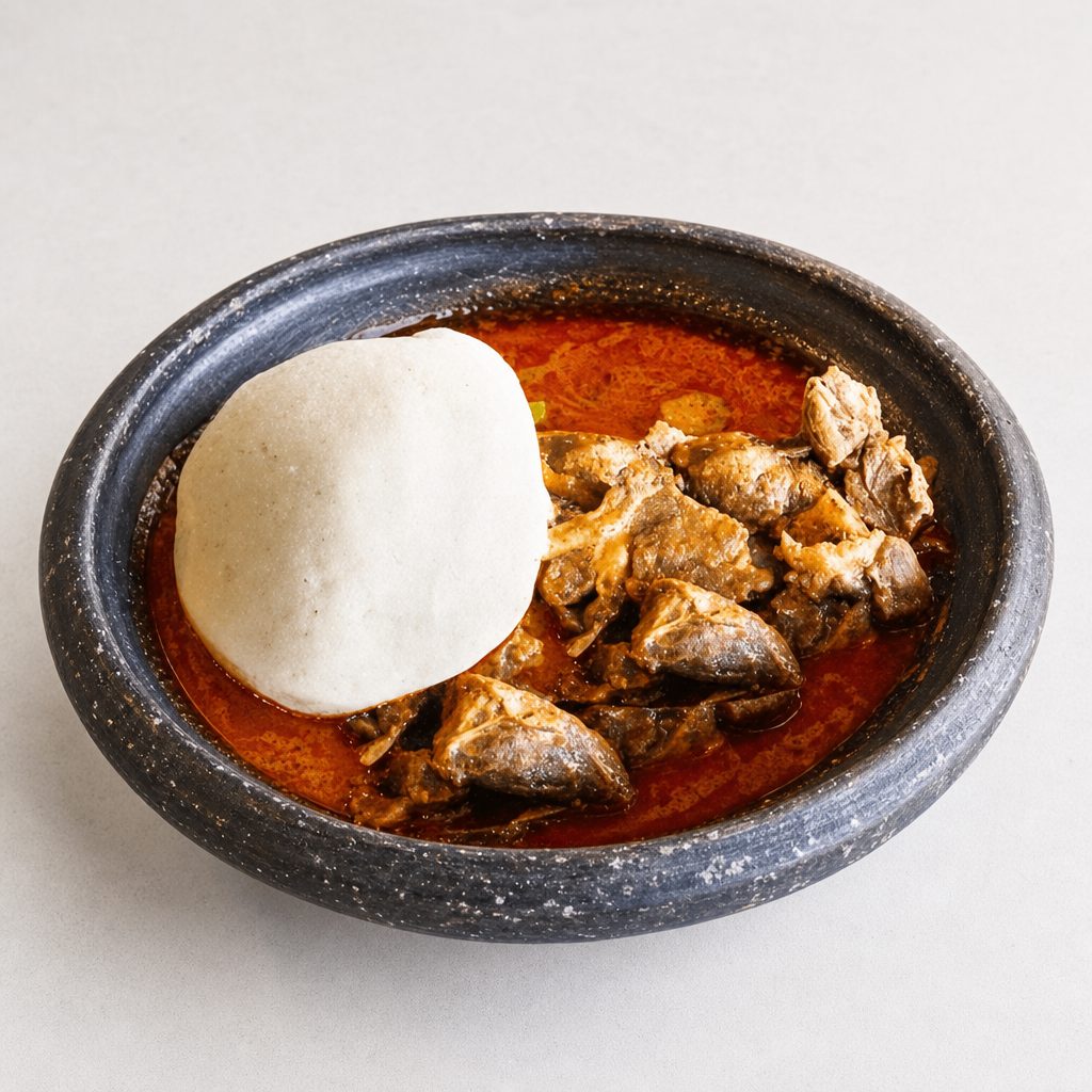 Rice Balls and Peanut Butter Soup (Goat or Beef).