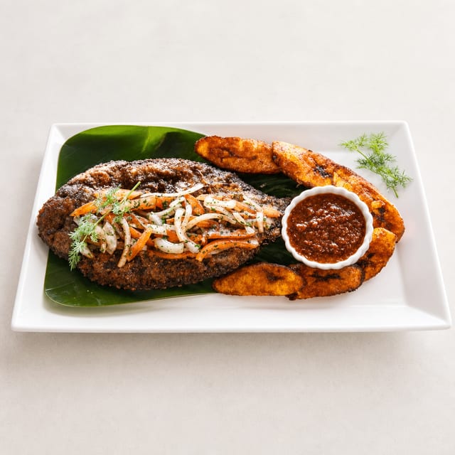 Plantain and Tilapia Fish.