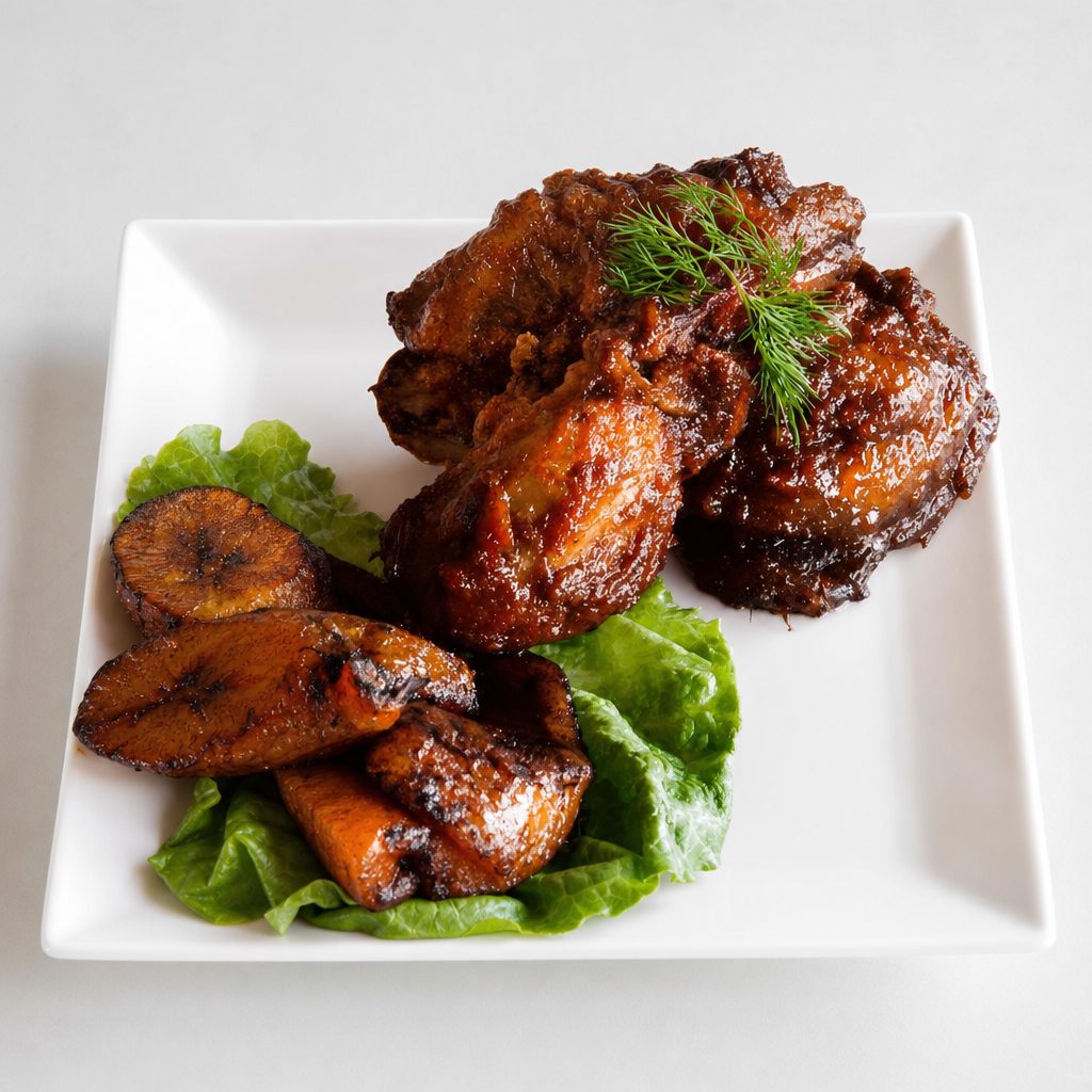 Fried Plantain and Chicken Only.