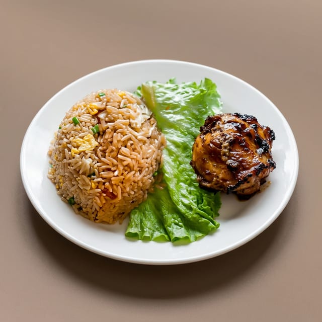 Fried Rice and Grilled Chicken.