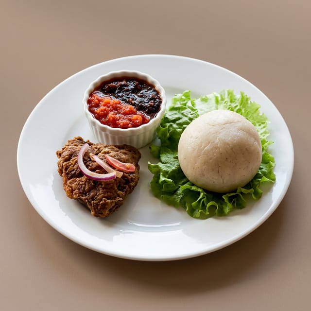 Banku and Fried Fish.