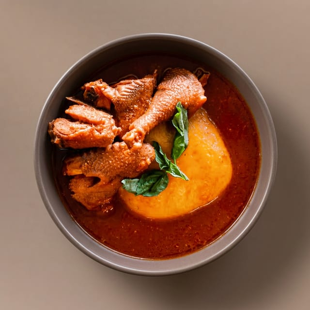 Fufu and Chicken Light Soup.