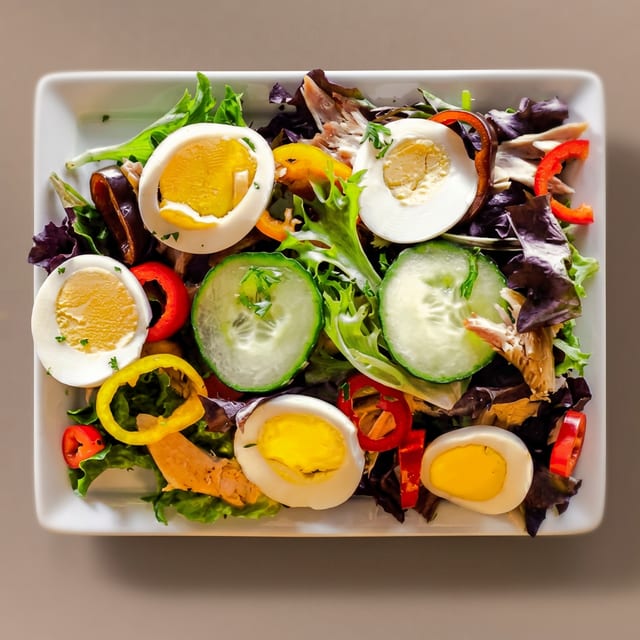 Salad Meal With Chicken.