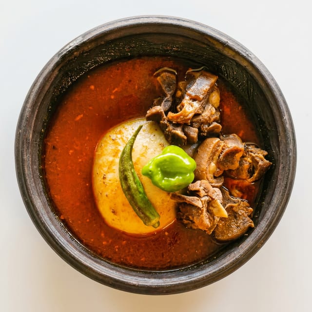 Goat Soup and Fufu.
